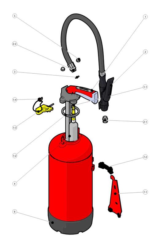 Berstscheibe für Pulverlöscher 4