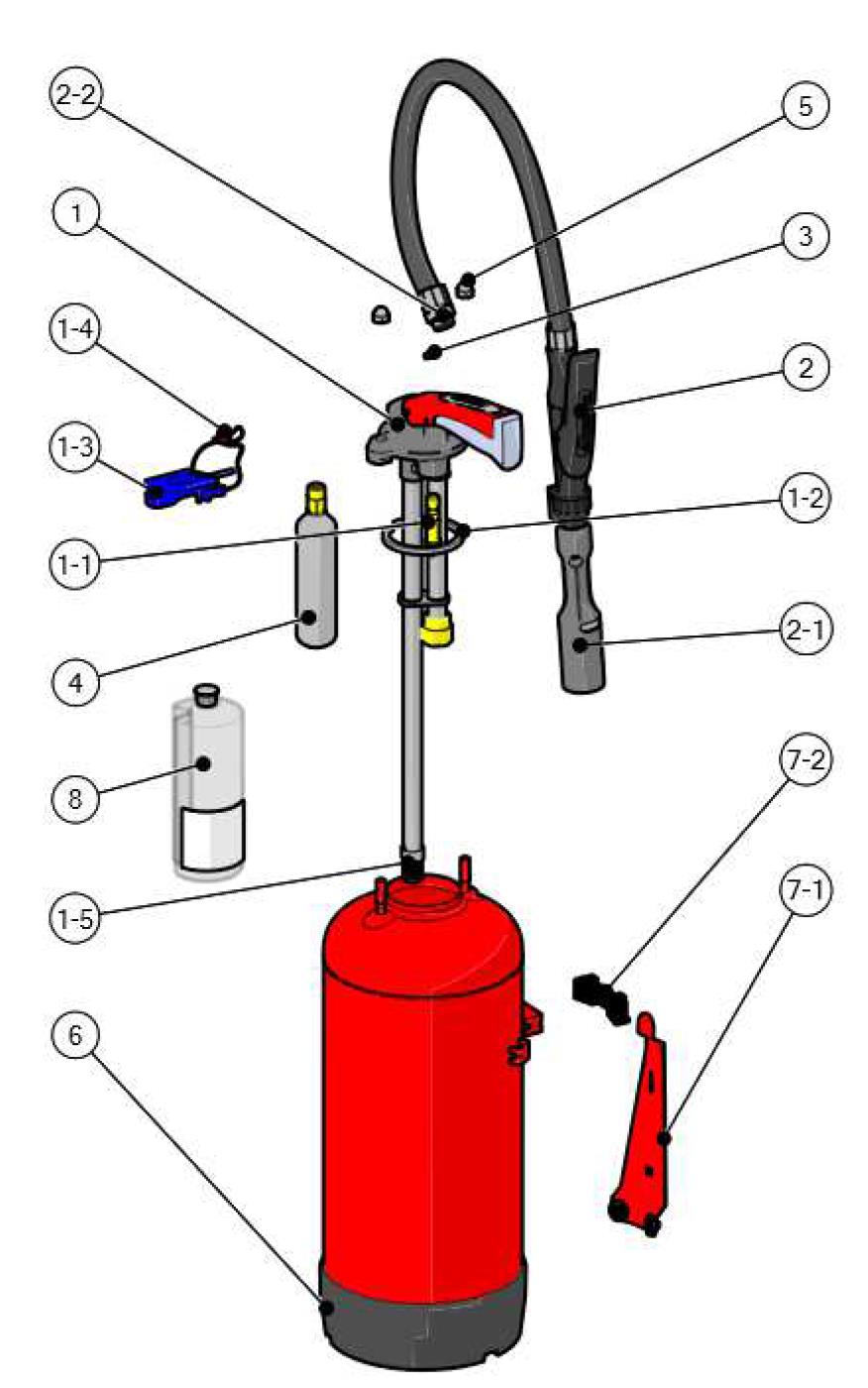 AL6SKP Schaumkartusche Polar Feuerlöscher 6