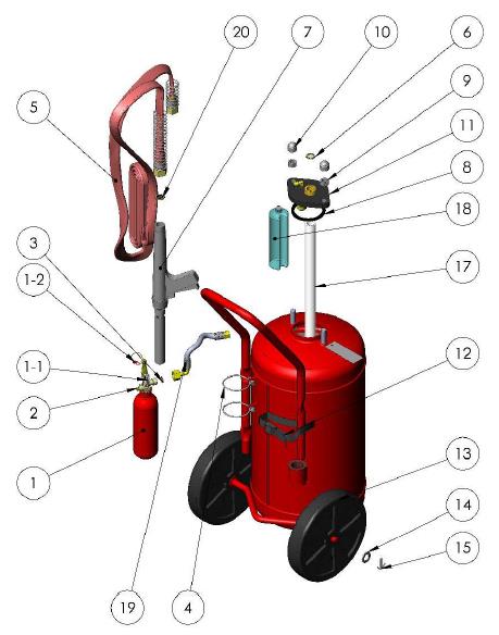 AL45SK Schaumkartusche Feuerlöscher 2
